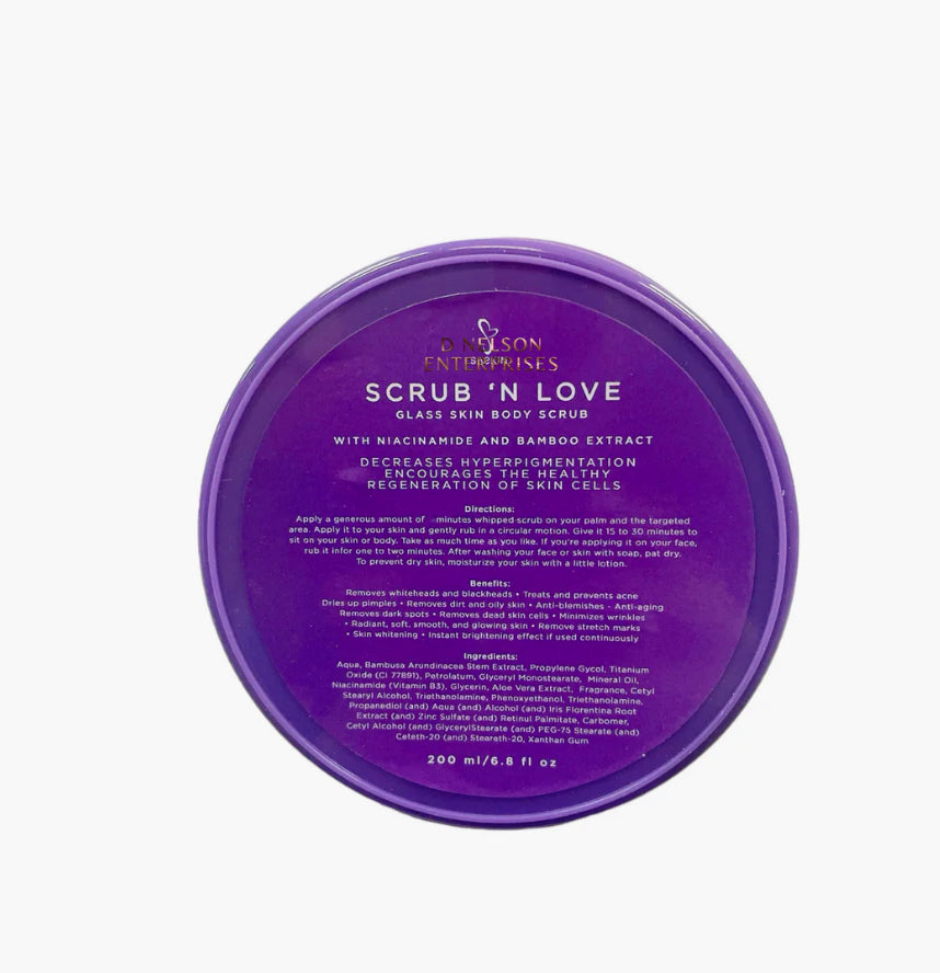 SASKIN Scrub N Love Glass Skin Body Scrub - 200ml