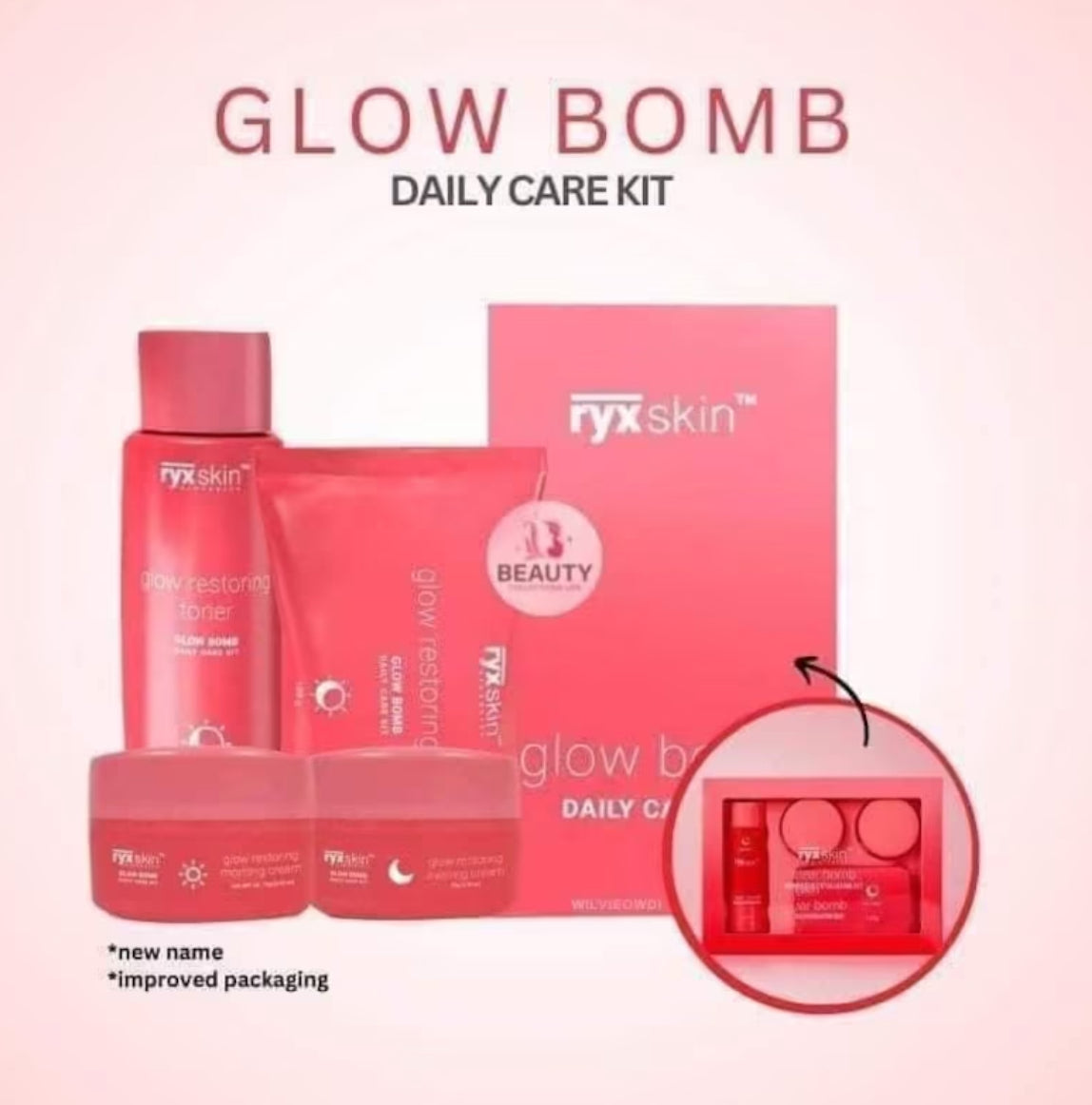 Ryx Skin Sincerity Glow Bomb Daily Care Kit