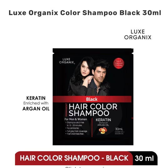 Luxe Organix Color Shampoo Black 40ml (Bigger Version)