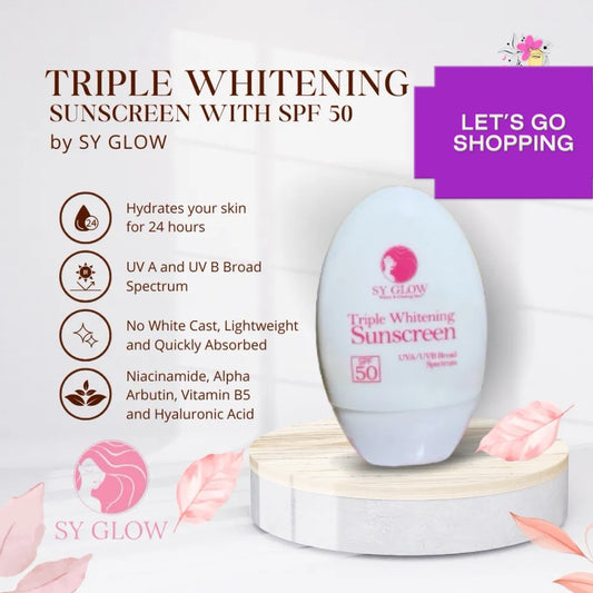 SY Glow Triple Whitening Sunscreen SPF50 - 50mL