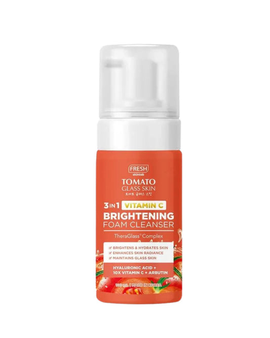 Fresh Skinlab Tomato Glass Skin 3 in 1 Vitamin C Brightening Foam Cleanser 100ml