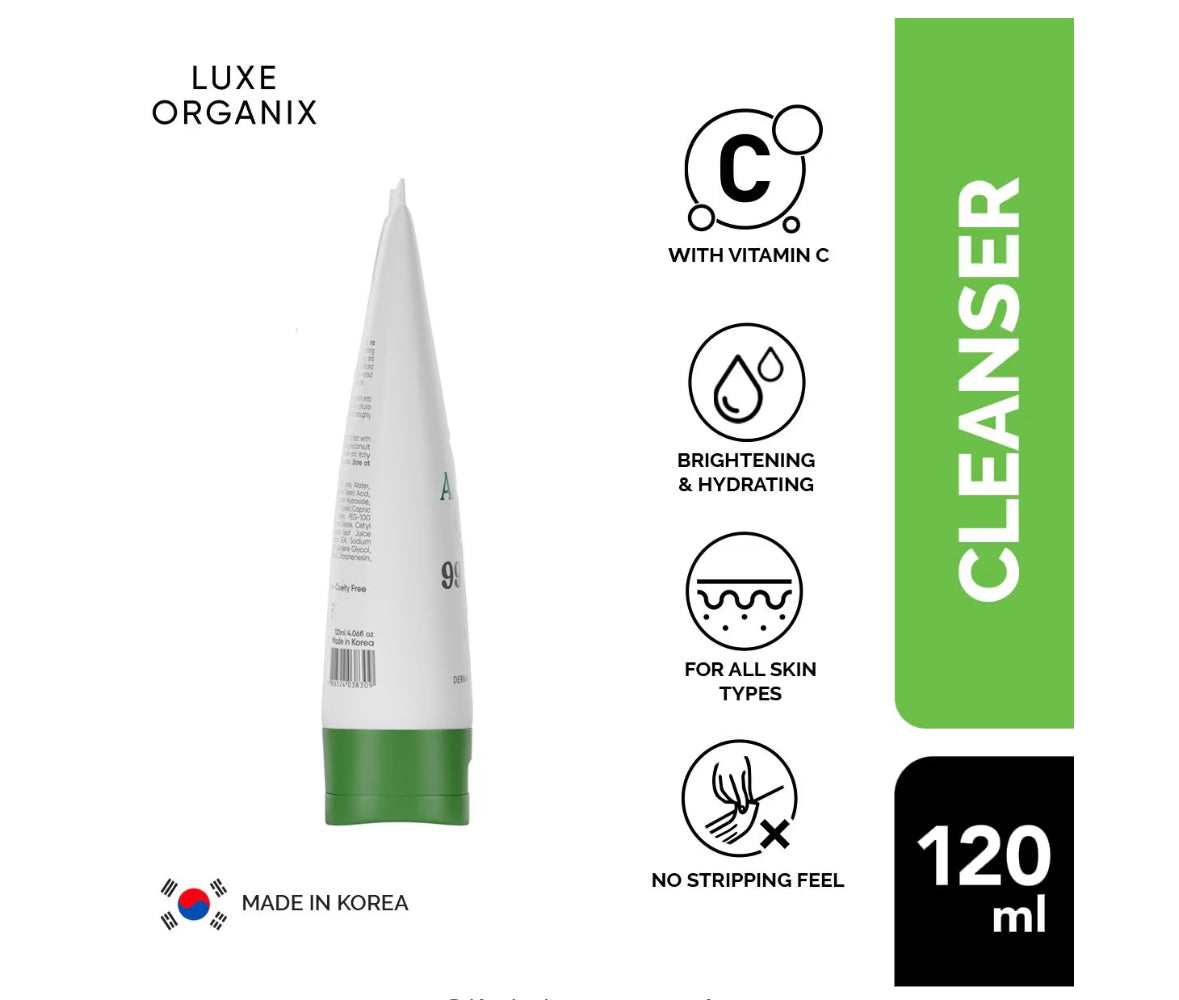 Luxe Organix 99% Aloe Vera Vitamin C Hydrabright Cleanser 120ml