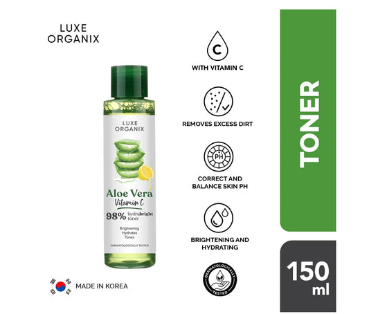Luxe Organix 98% Aloe Vera Vitamin C Hydrabright Toner 150ml