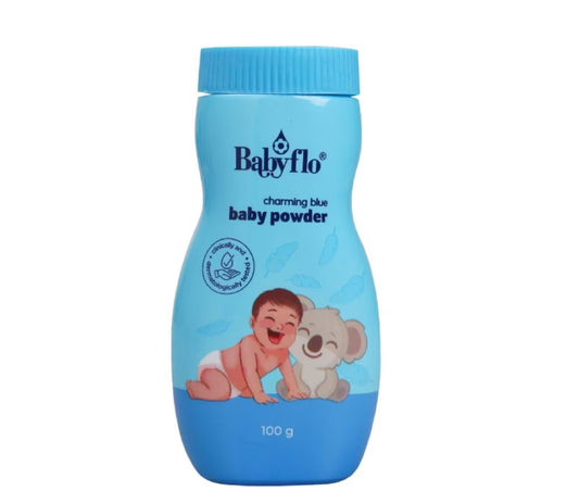 Babyflo Powder Charming Blue 100g - Baby Powder