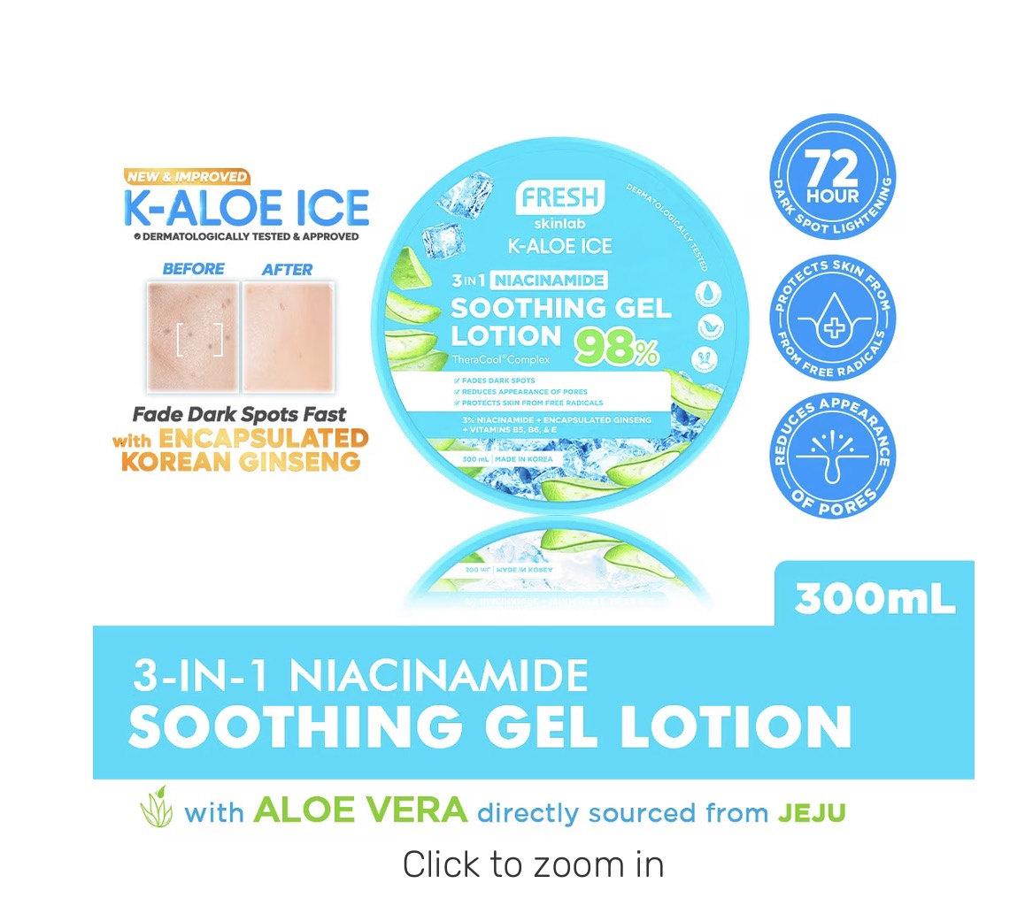 FRESH Skinlab K Aloe Ice 3 in 1 Niacinamide Soothing Gel Lotion 300ml