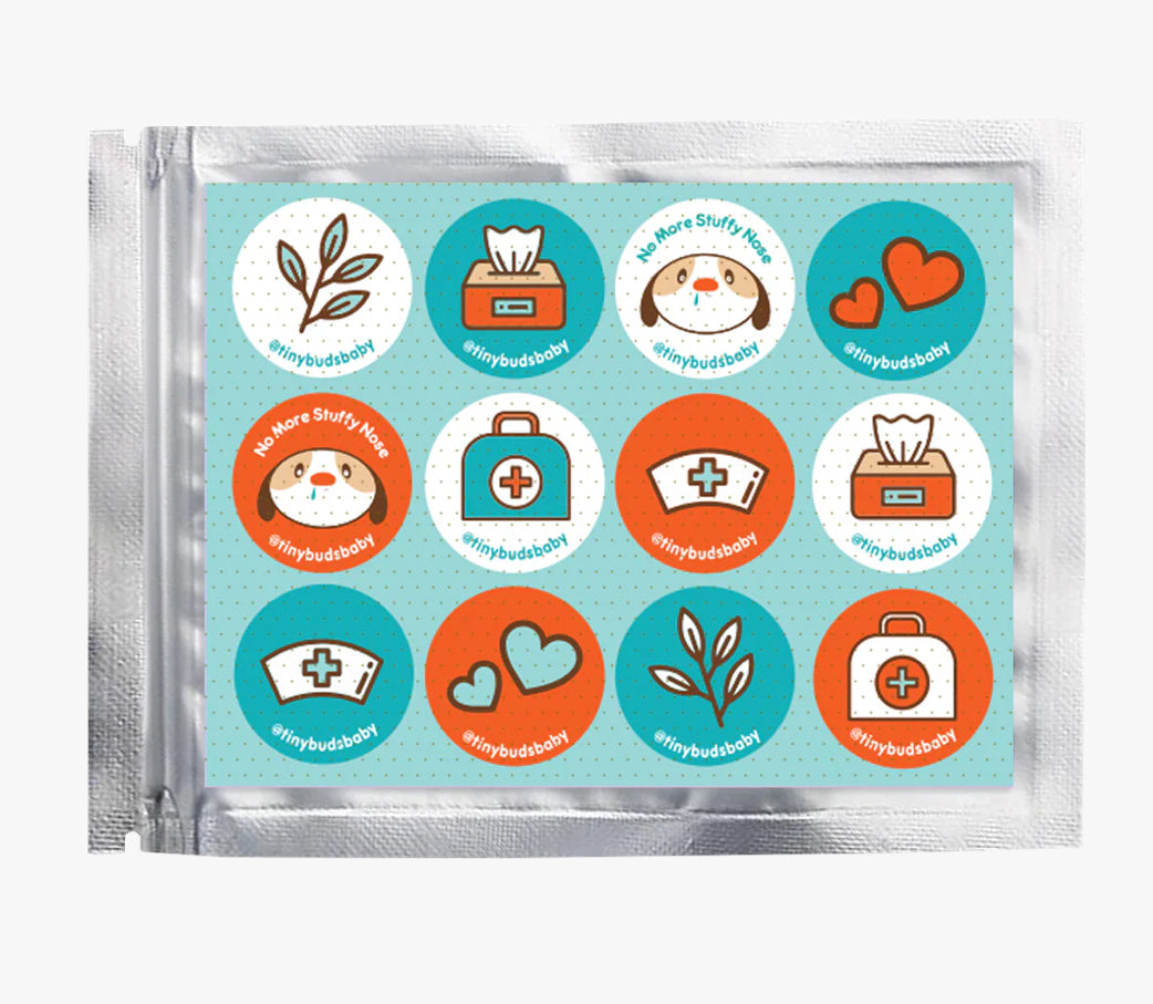Tiny Buds Stuffy Nose Stick Ons - 12 Stick Ons