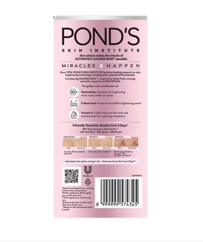 PONDS Bright Miracle Ultimate Clarity Serum - 50X Niasorcinol Deep Repair Technology 30g