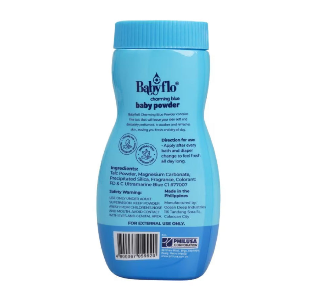 Babyflo Powder Charming Blue 100g - Baby Powder