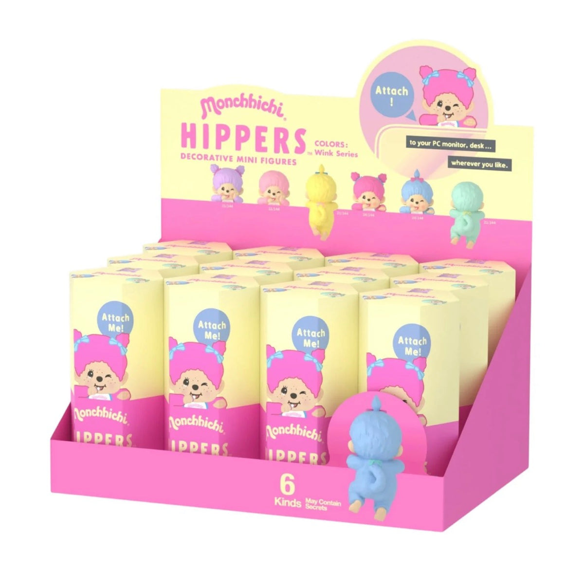 Sony Angel Monchhichi - HIPPERS Monchhichi COLORS: Wink Series - NO COLOR CHOOSING (Blind Box)