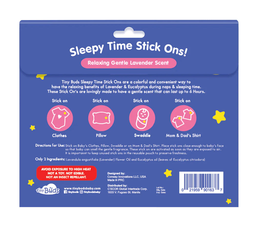 Tiny Buds Sleepy Time Stick Ons - 12 Stick Ons