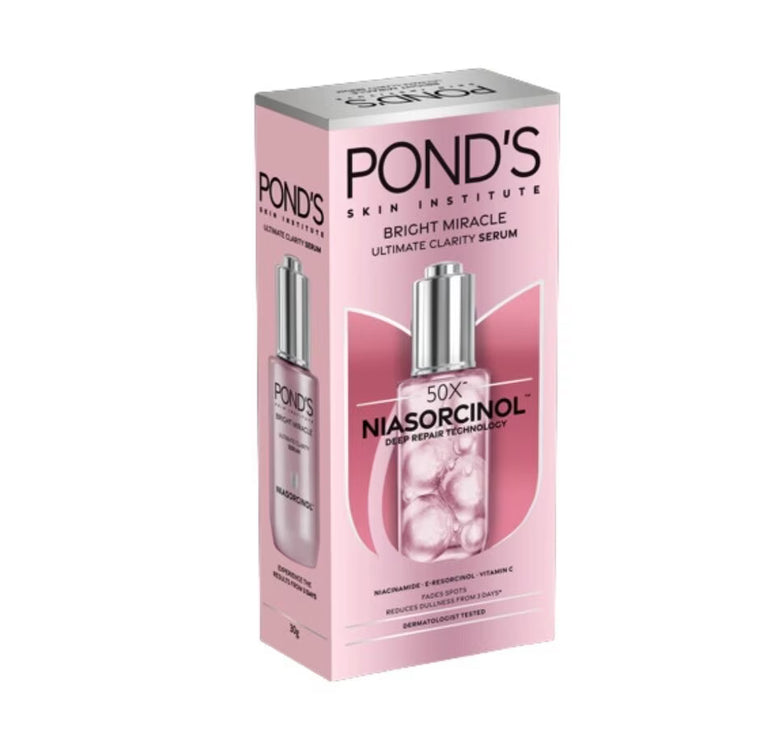 PONDS Bright Miracle Ultimate Clarity Serum - 50X Niasorcinol Deep Repair Technology 30g