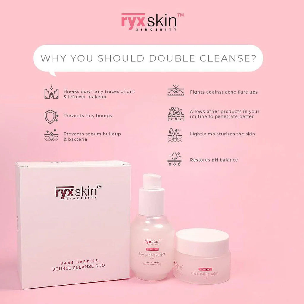 Ryx Skin Sincerity Bare Barrier Double Cleanse Duo