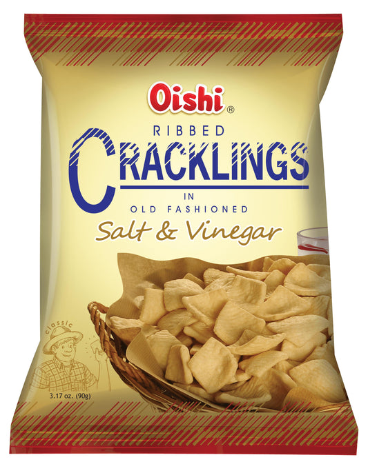 Oishi Ribbed Cracklings In Old Fashioned Salt & Vinegar Classic 90g