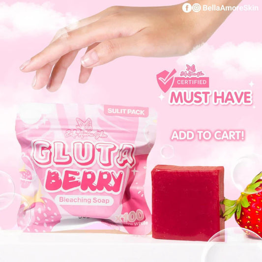 Gluta Berry Bleaching Soap by Bella Amore- 50g