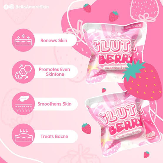 Gluta Berry Bleaching Soap by Bella Amore- 50g