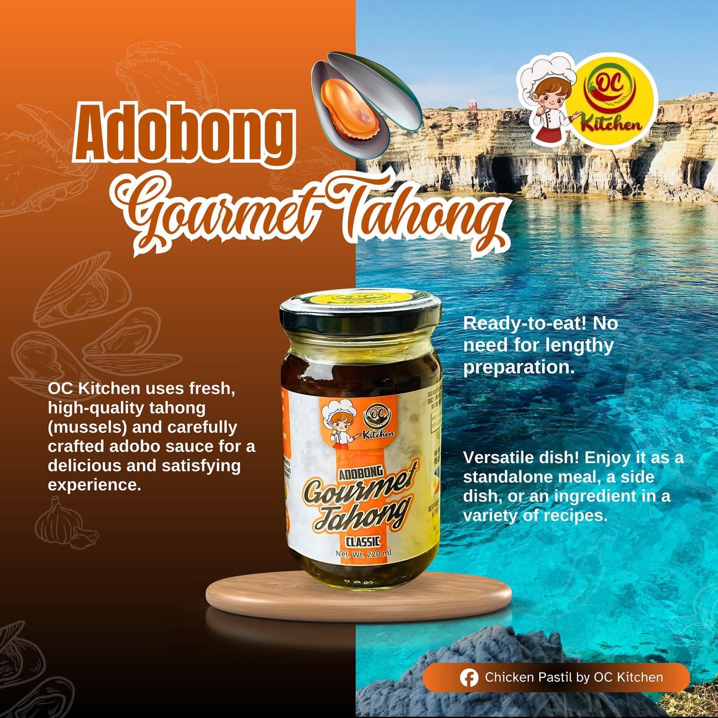 OC Kitchen Adobong Gourmet Tahong Classic 220ml