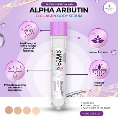 Alpha Arbutin 3+ Plus Collagen Super Brightening Body Serum by Precious Skin Thailand 45ml