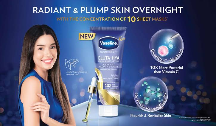 Vaseline Gluta-Hya Serum Burst Lotion Overnight Radiance Repair 300ml