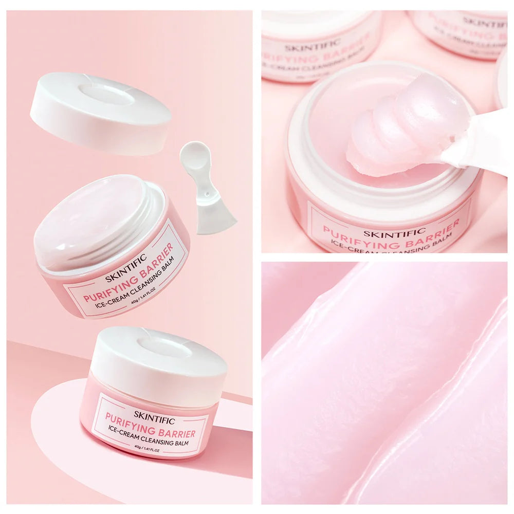 SKINTIFIC Purifying Barrier Ice Cream Cleansing Balm Makeup Remover 40ML