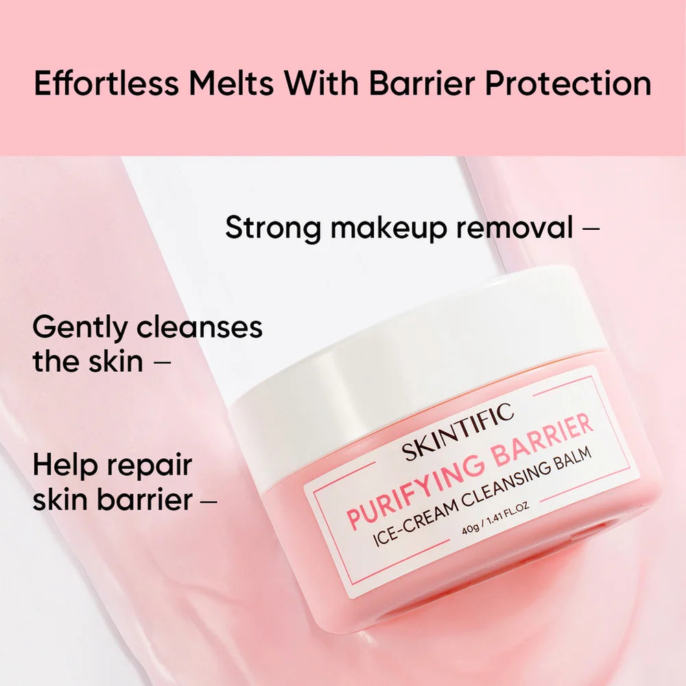 SKINTIFIC Purifying Barrier Ice Cream Cleansing Balm Makeup Remover 40ML