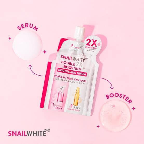 NAMU Snail White Double Boosting Brightening Serum Sachet 4+4 ml x 2