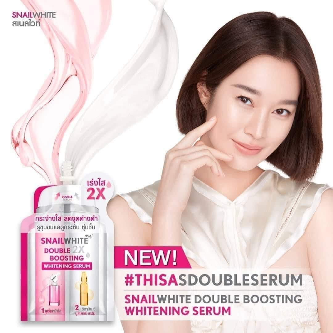 NAMU Snail White Double Boosting Brightening Serum Sachet 4+4 ml x 2