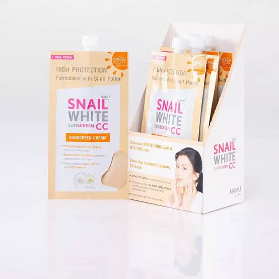 NAMU Snail White CC Sunscreen SPF 50+ PA+++ - 6ml/sachet