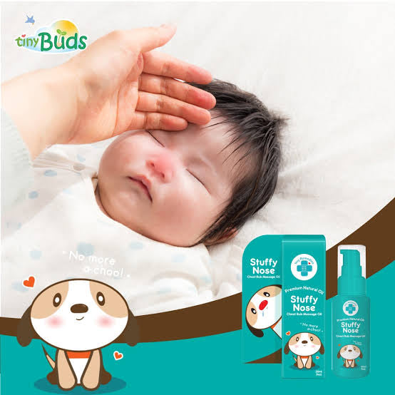 Tiny Buds Stuffy Nose Natural Baby Chest Rub Massage Oil 50ML