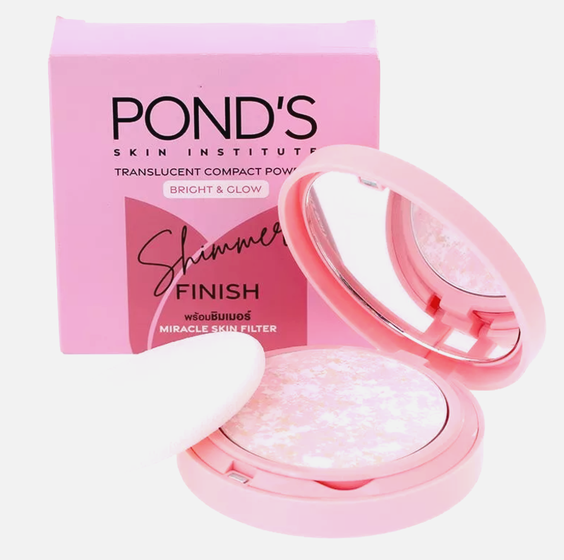Ponds Translucent Compact Powder Bright Glow Shimmer Finish 9g - PINK