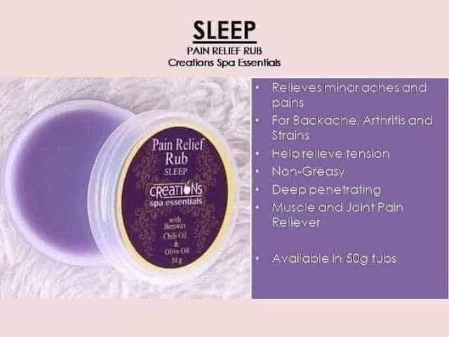 Creations Spa Essentials Pain Relief Rub – Sleep Lavender Scent 50g