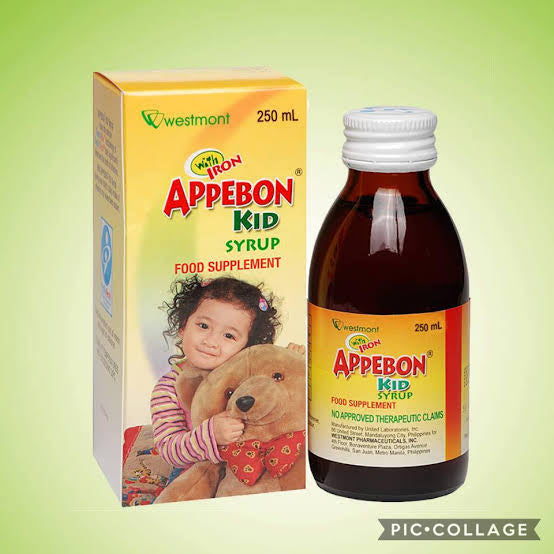 APPEBON Vitamin B Complex, Iron, Lysine, Buclizine HCl Kids Syrup 250m ...