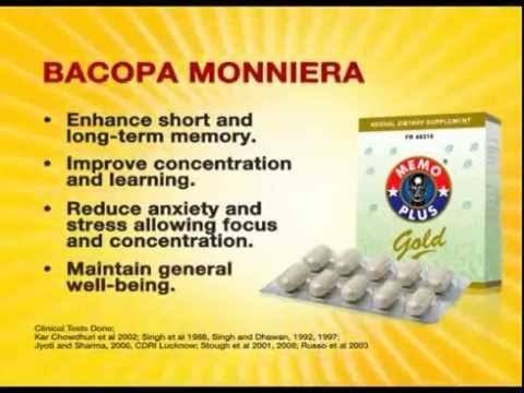 MEMO PLUS GOLD CAPSULE ( Bacopa Monniera Extract) - 10 capsules - 1 blister