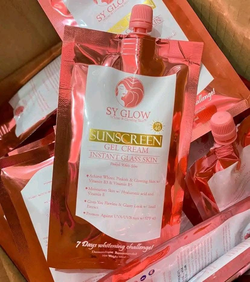 SY Glow Instant Glass Skin Sunscreen Gel Cream SPF40 - 50g