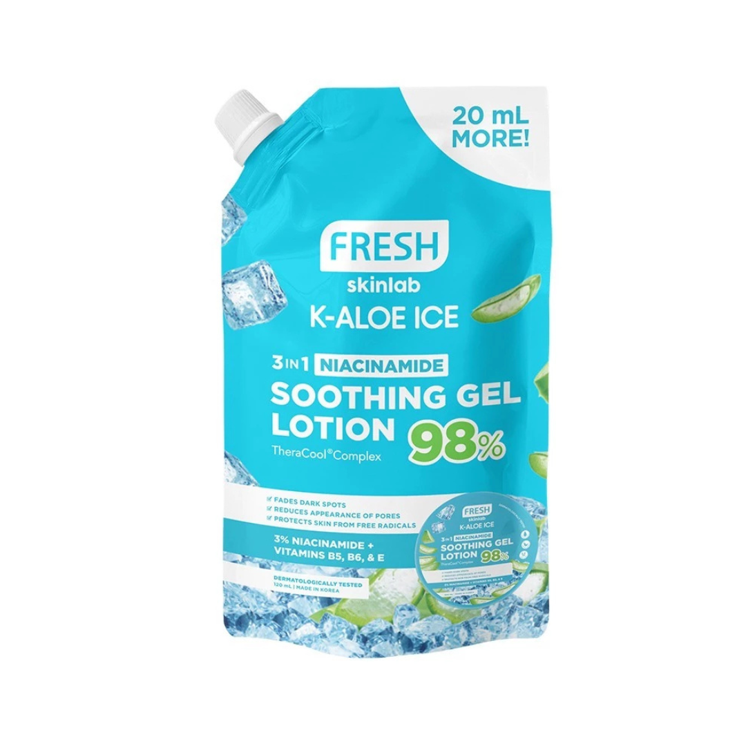 FRESH Skinlab K Aloe Ice 3 in 1 Niacinamide Soothing Gel Lotion 120ml