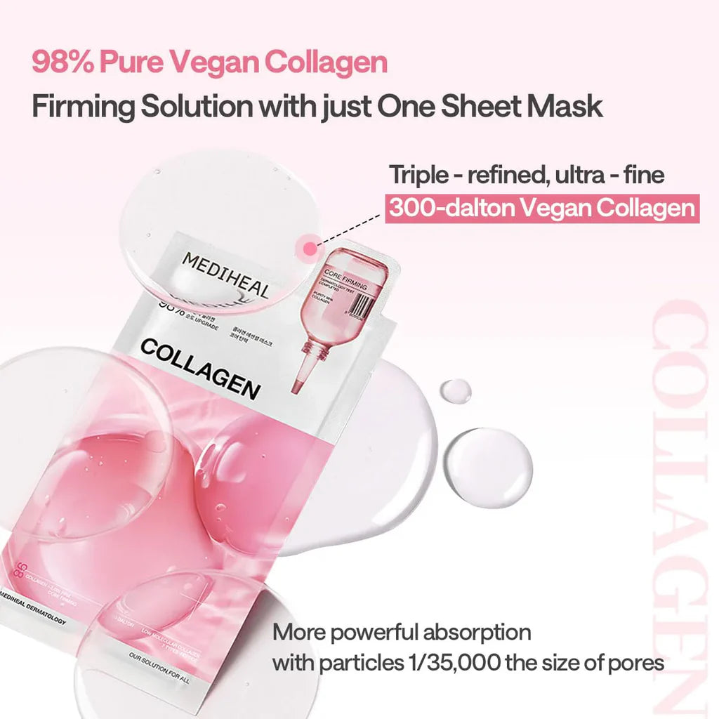 MEDIHEAL COLLAGEN ESSENTIAL SHEET MASK CORE FIRMING - Sold per piece