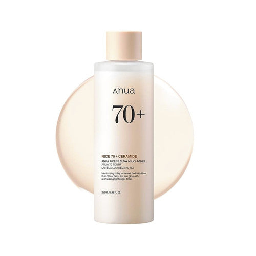 Anua 70+ Rice 70 + Ceramide Glow Milky Toner 250ml
