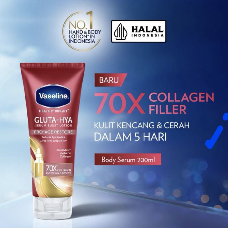 Vaseline Healthy Bright Gluta-Hya Serum Burst Lotion Pro-Age Restore 300ml