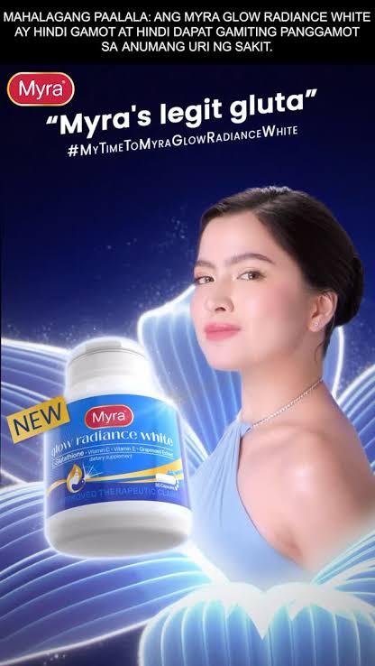 Myra Glow Radiance White L - Glutathione (Vit C, Vit E, Grapeseed Extract) - 30 Capsules
