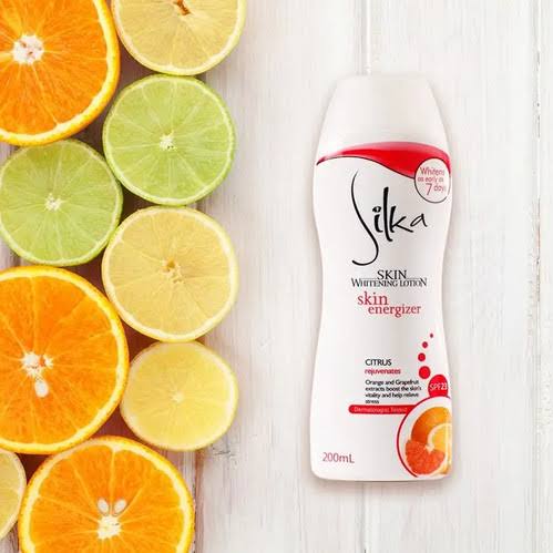 Silka SKIN WHITENING LOTION Skin Energizer CITRUS Rejuvenates SPF23 - 200ml