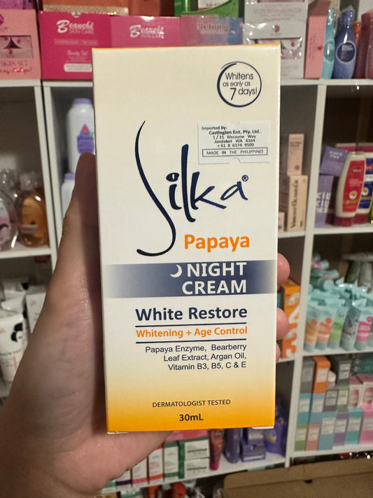 Silka Papaya Night Cream White Restore (whitening + age control) 30ml