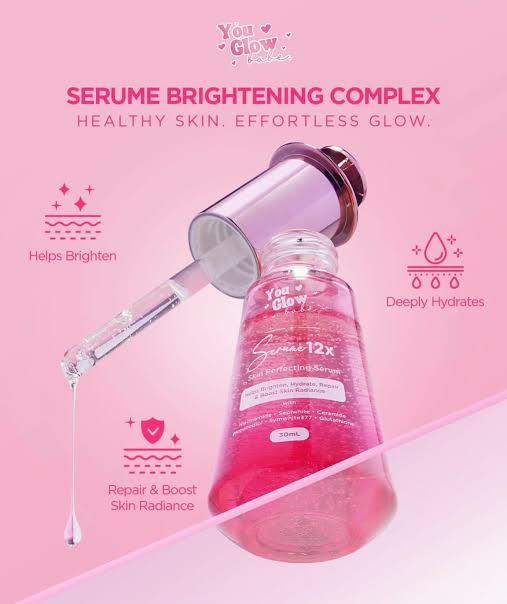 You Glow Babe Serum 12X Skin Perfecting Serum 30mL | Niacinamide, Ceramides, Hyaluronic Acid & Vitamin E Facial Serum