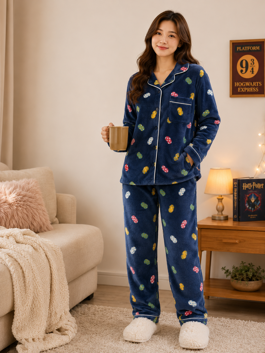 KOREAN ULTRASOFT FLEECE HARRY POTTER PAJAMA SET