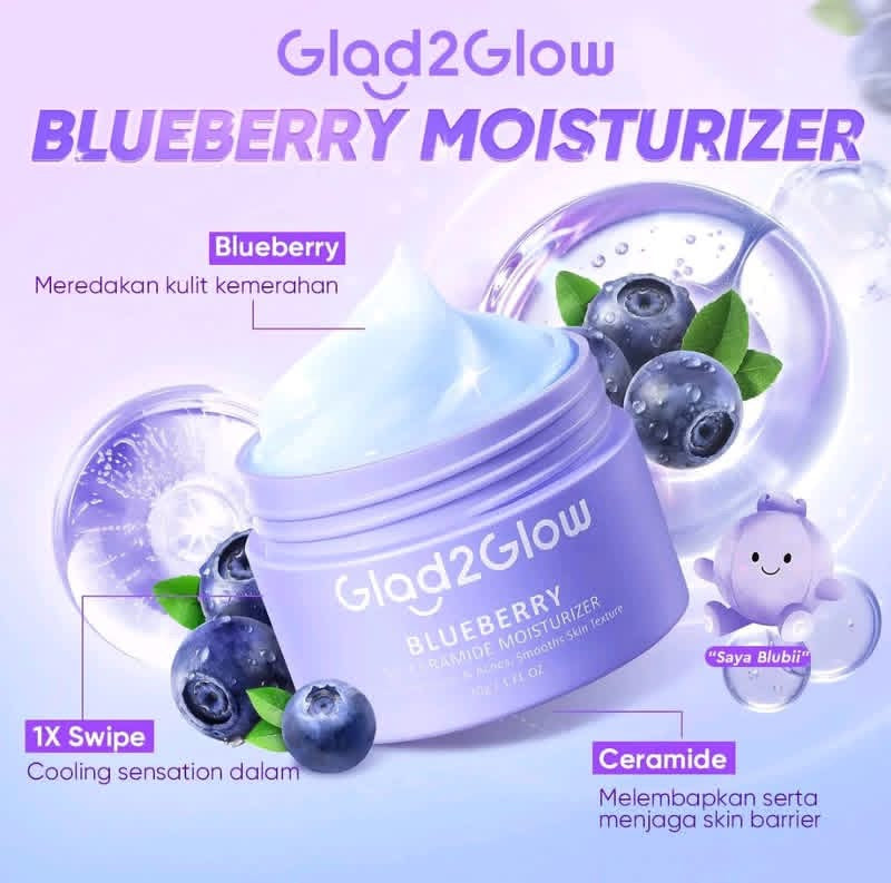 GLAD2GLOW Blueberry Ceramide Barrier Repair Moisturizer 30g
