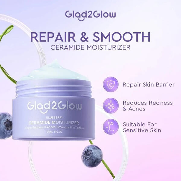 GLAD2GLOW Blueberry Ceramide Barrier Repair Moisturizer 30g