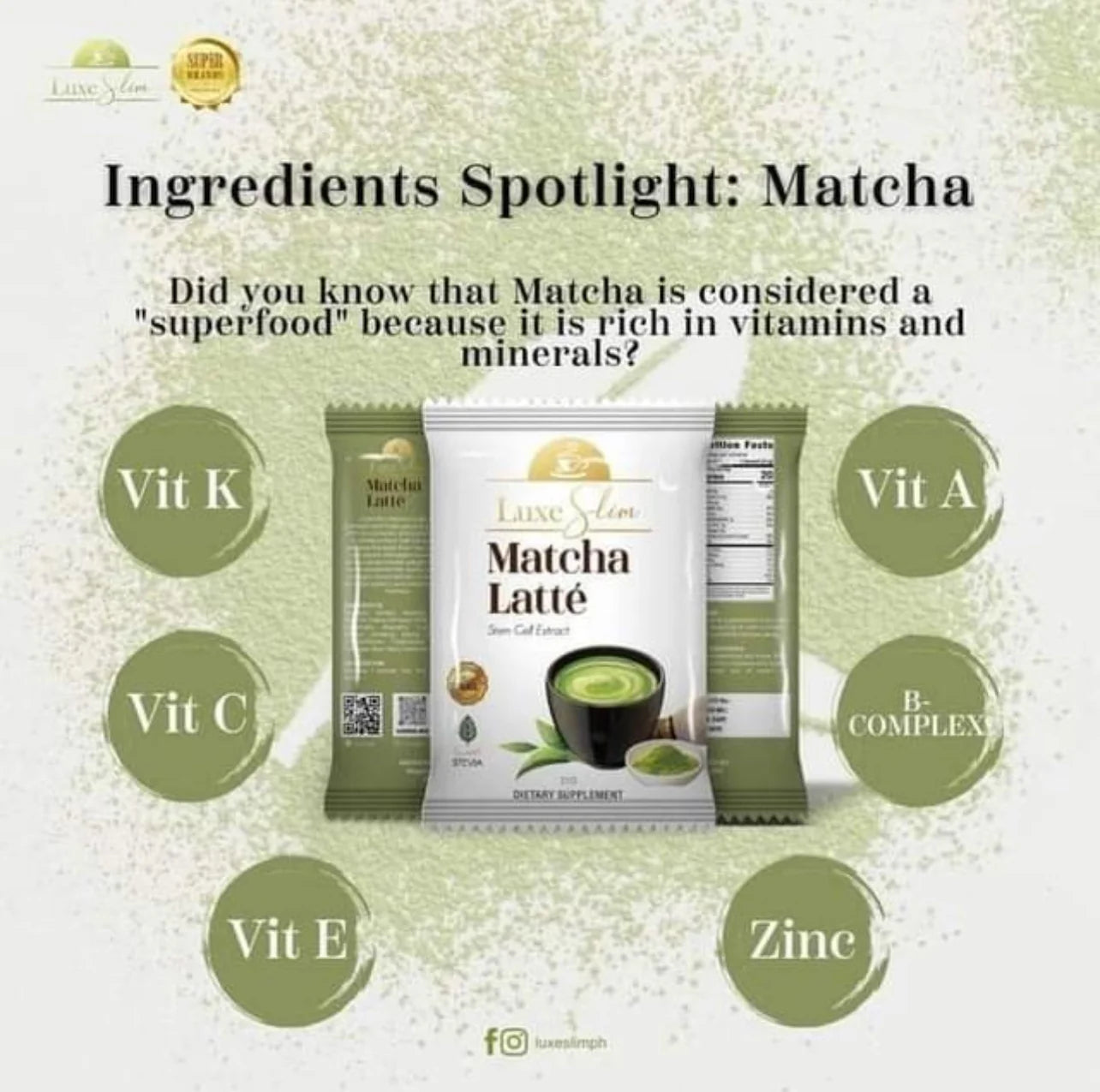 Luxe Slim Matcha Latte Pouch - 8 Sachets