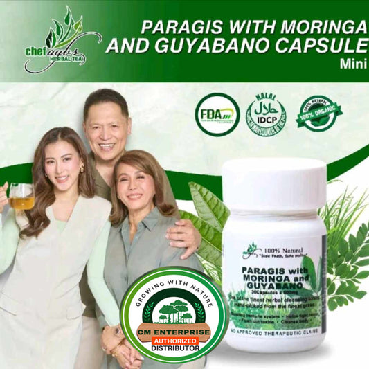 Chef Aybs Paragis with Moringa and Guyabano Capsules - 30 Capsules (MINI)