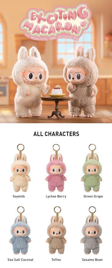 POP MART LABUBU - The Monsters Exciting Macaron Series Plush Pendant Blind Box (SOLD PER PIECE)