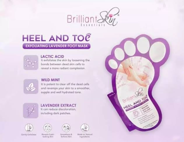 Brilliant Heel and Toe Milk Foot Mask (LAVENDER) - 1 Pair