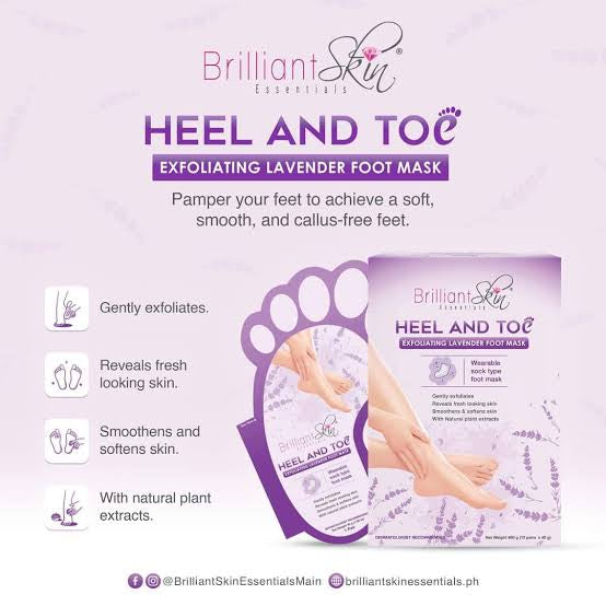 Brilliant Heel and Toe Milk Foot Mask (LAVENDER) - 1 Pair