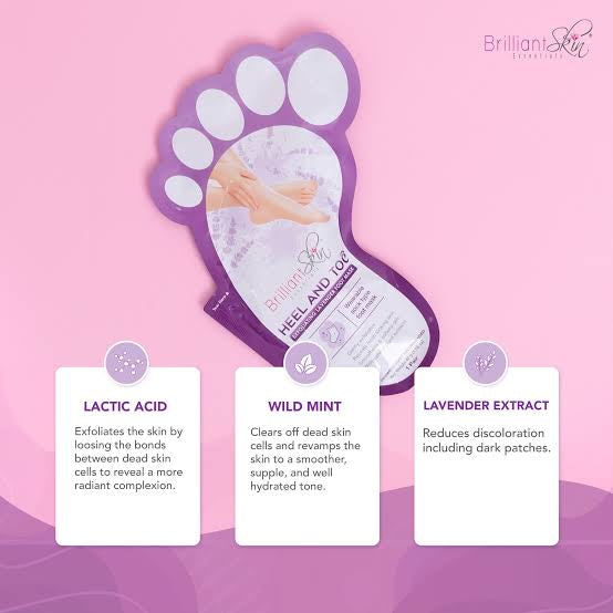 Brilliant Heel and Toe Milk Foot Mask (LAVENDER) - 1 Pair